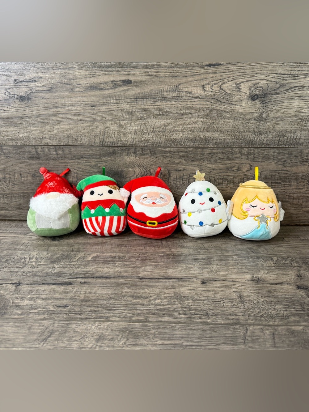 Rare Squishmallows Plush Ornament Set Holiday Christmas